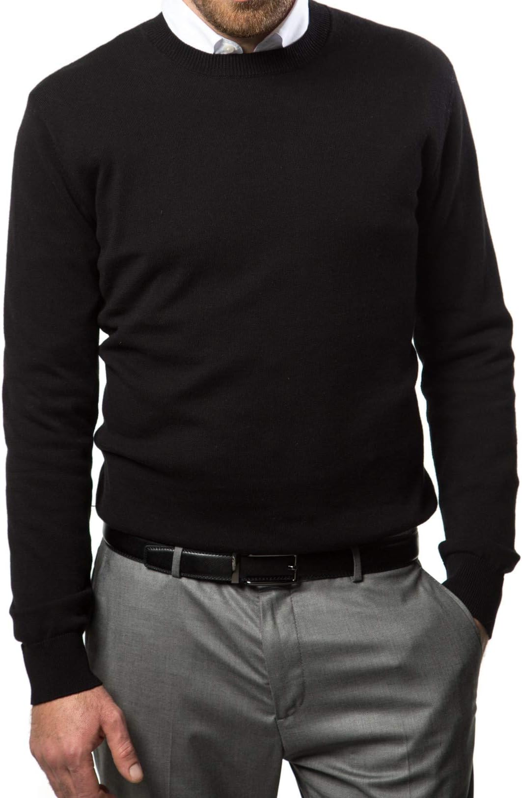 Marino Cotton Sweaters for Men - Lightweight Crewneck Men’s Pullover