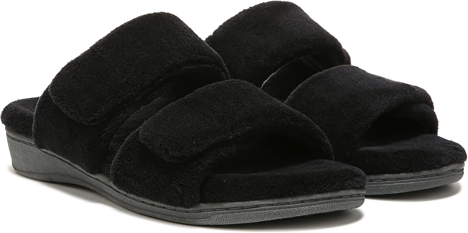 Vionic Women's Indulge Dessie Slipper -Comfortable Spa Slippers That Include a Built-in Concealed Orthotic that helps Correct Pronation and Alleviate Heel Pain Caused by Plantar Fasciitis, Med Width - Image 2
