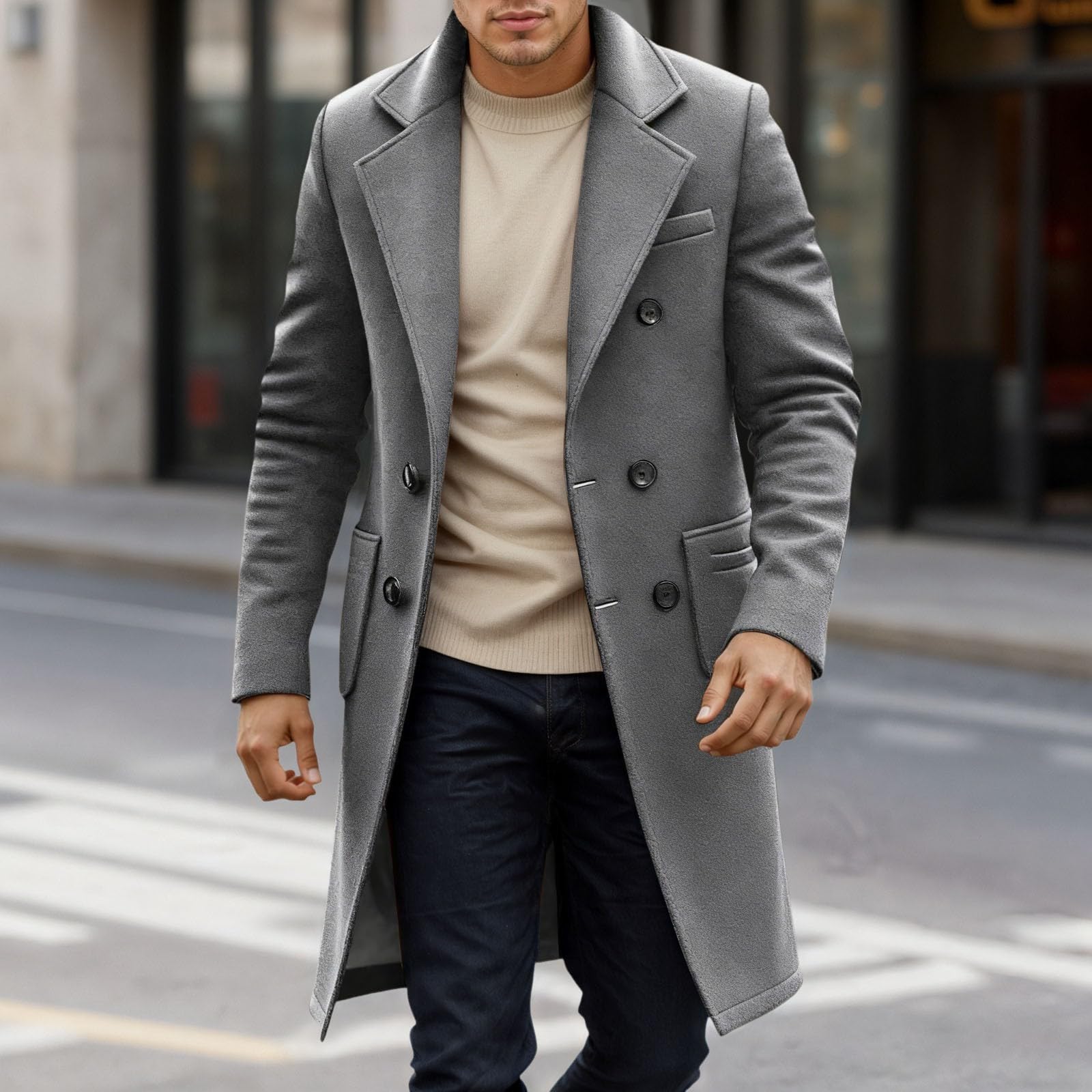 Giaccone Invernale Uomo,Giacca Anorak da uomo casual outdoor leggera con interno imbottito e collo a stile quotidiano versatile tessuto facile da indossare