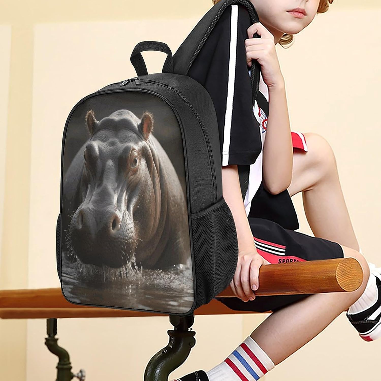 Hippo Casual Daypack Hiking Backpack BookBag image 5