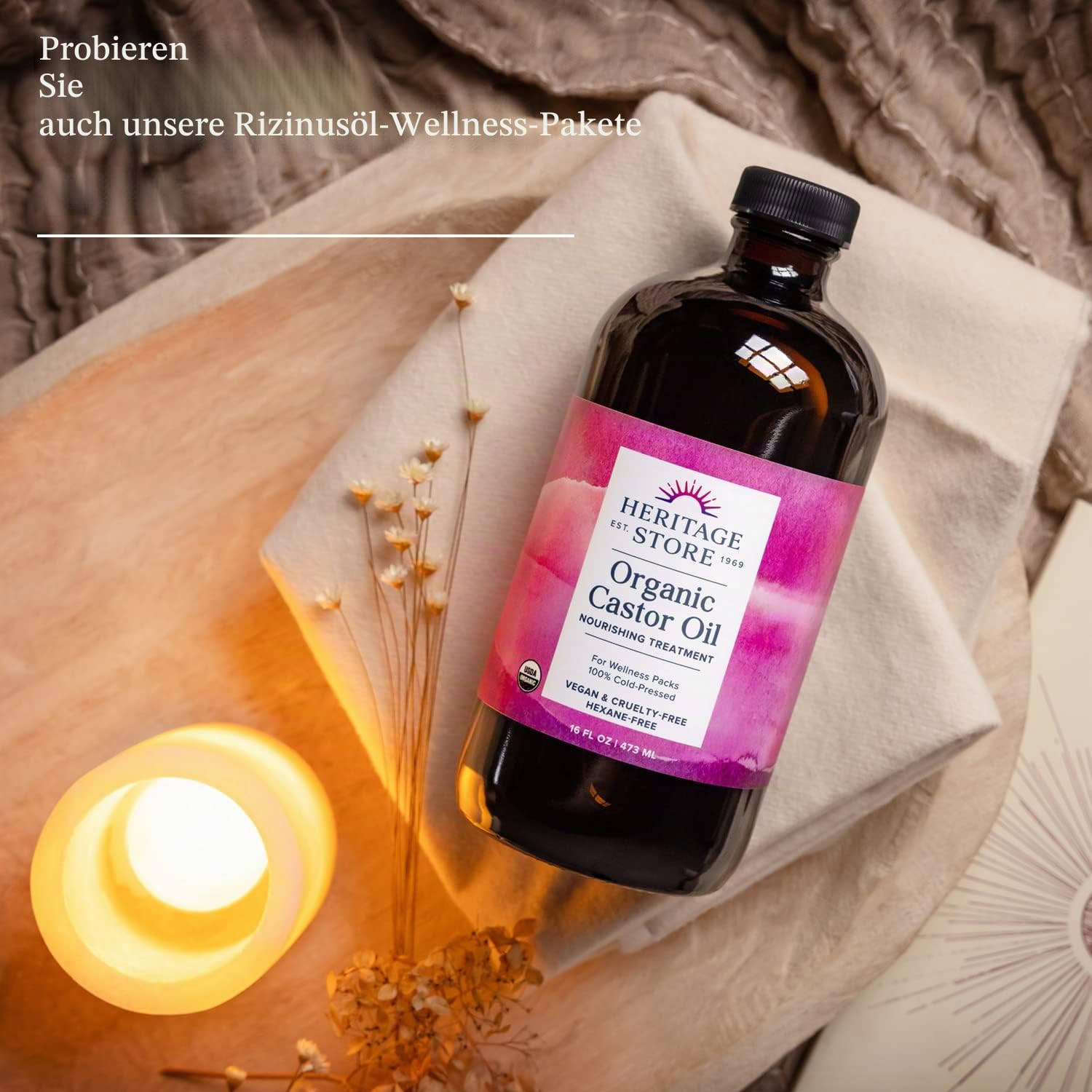 Biologische Castorolie koud geperst - 480ml