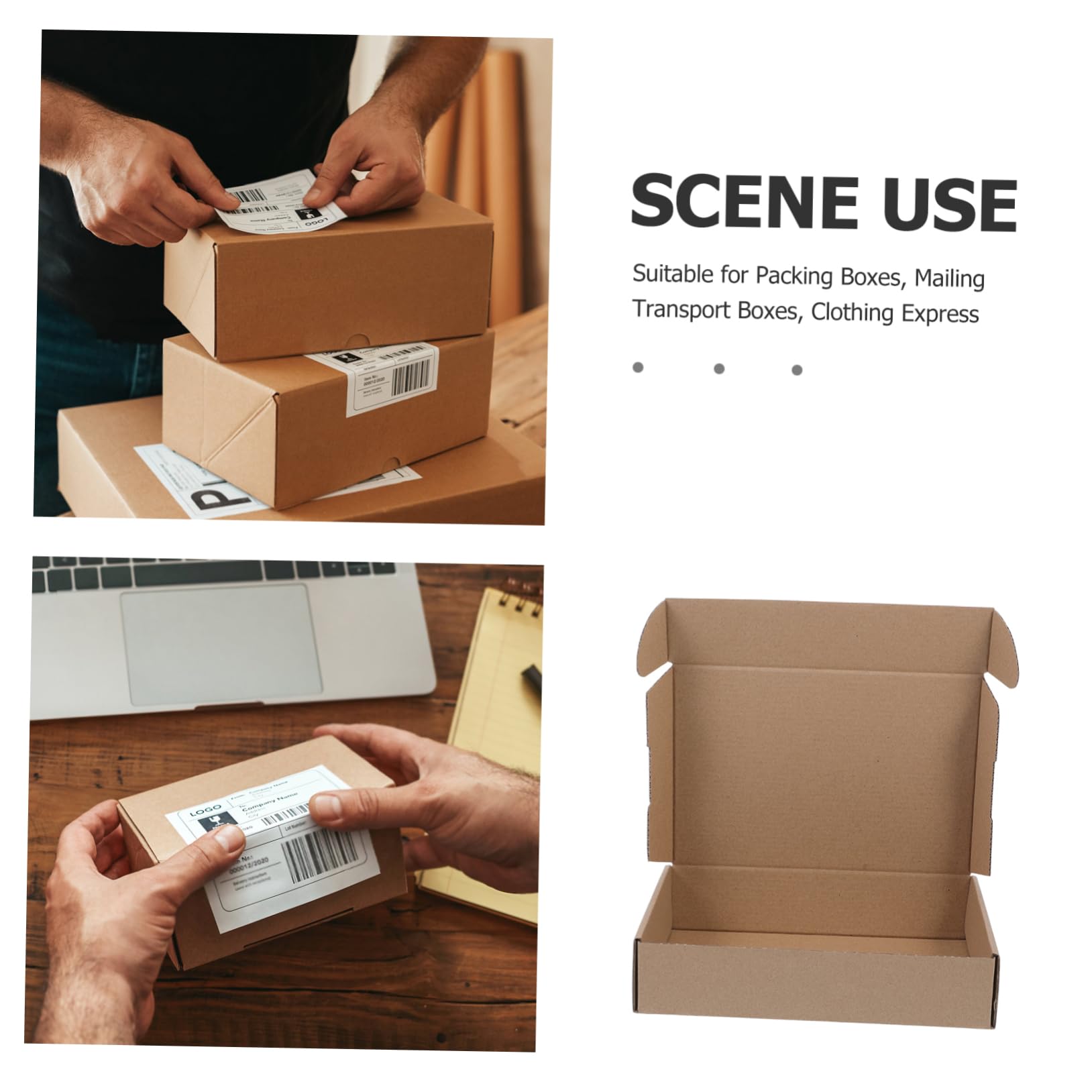 VILLCASE Cajas de Embalaje para Negocios Pequeños de Papel Kraft de Alta Resistencia, 25 Unidades, Tamaño 220x140x50 Mm, Ideales para Ropa y Toallas, Resistentes la Compresión