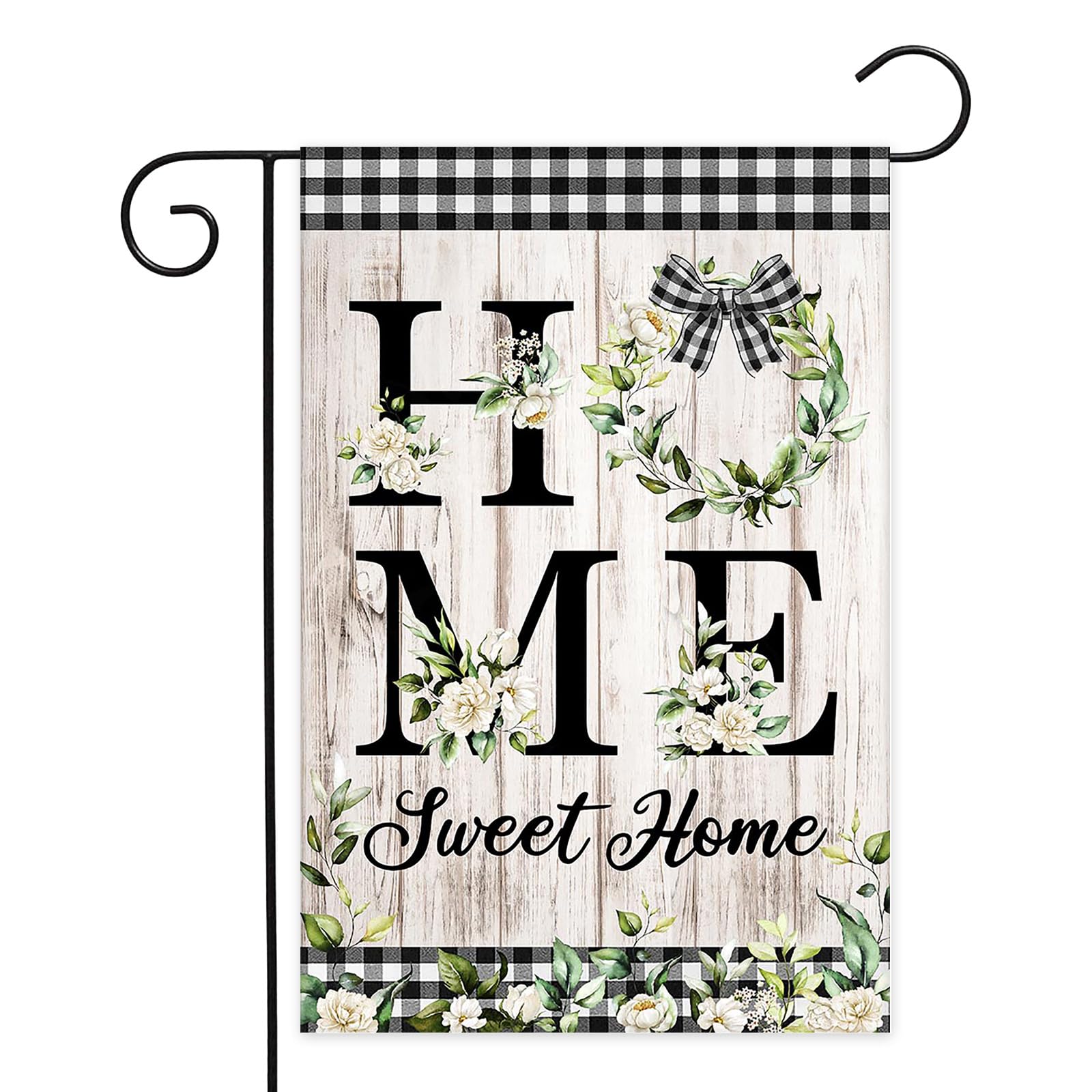 Amazon.com : Avezano Home Sweet Home Yard Flag Greenery Floral Garden ...