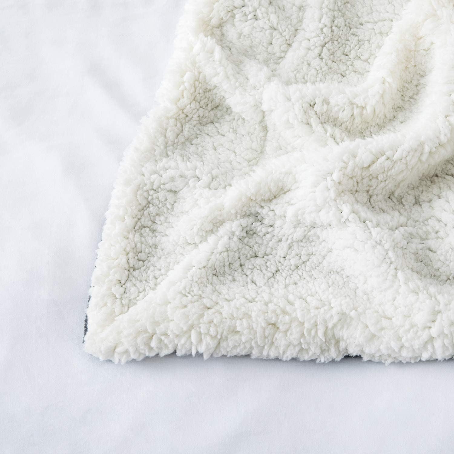 Aspire Homeware Sherpa Fleece Blanket Throws for Beds Double – Soft Reversible Thick Large Grey Throw Blanket Microfiber Sofa Throw