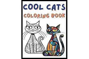COOL CATS: COLORING BOOK: Extraordinary Coloring Book with 50 Cool Cat Designs...