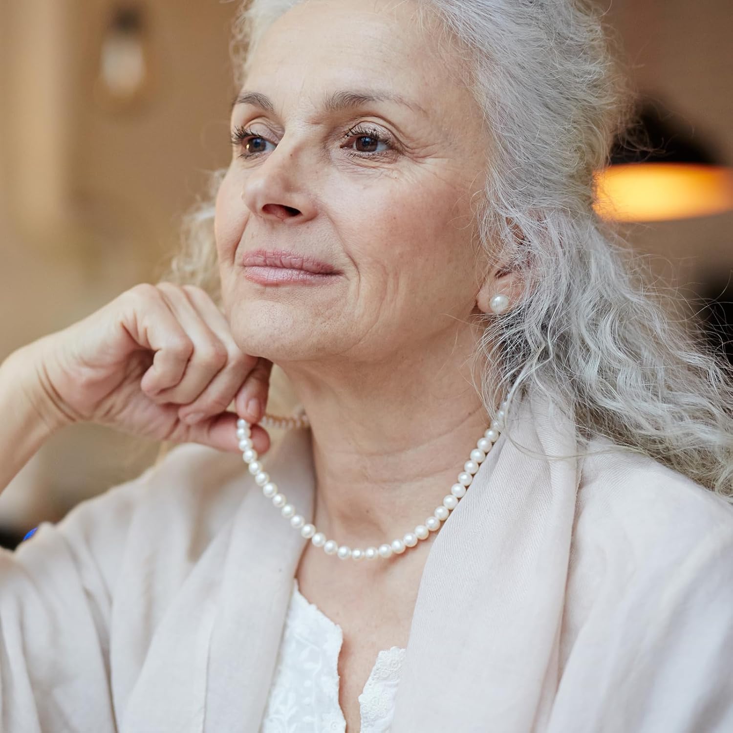 NORBU S925, AAAA+ Round Freshwater Strand Pearl Necklace for Women, Timeless Heirloom Gifts for Her Mom Wife, Mothers Day/Wedding Anniversary/Christmas - Image 3