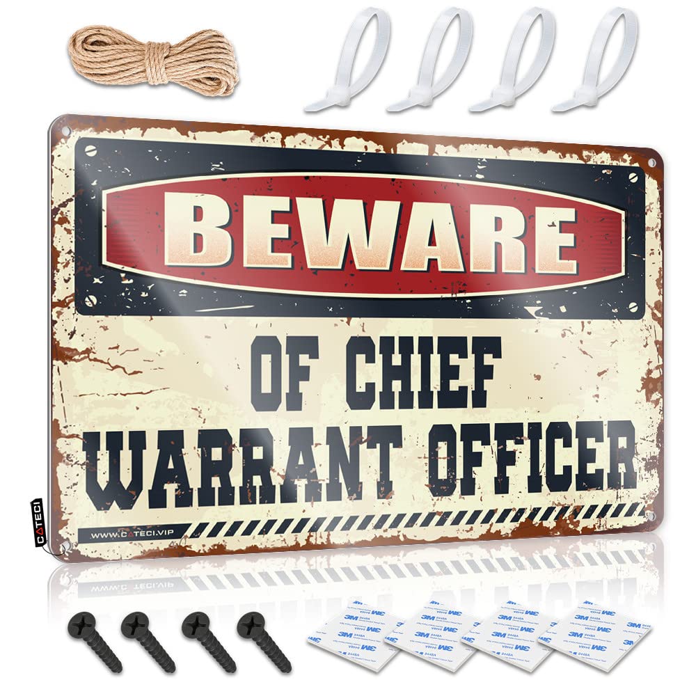 Funny Signs For Home Decor Beware Of Chief Warrant Officer Tin Sign Funny Signs For Bedroom Beer Signs Metal Vintage