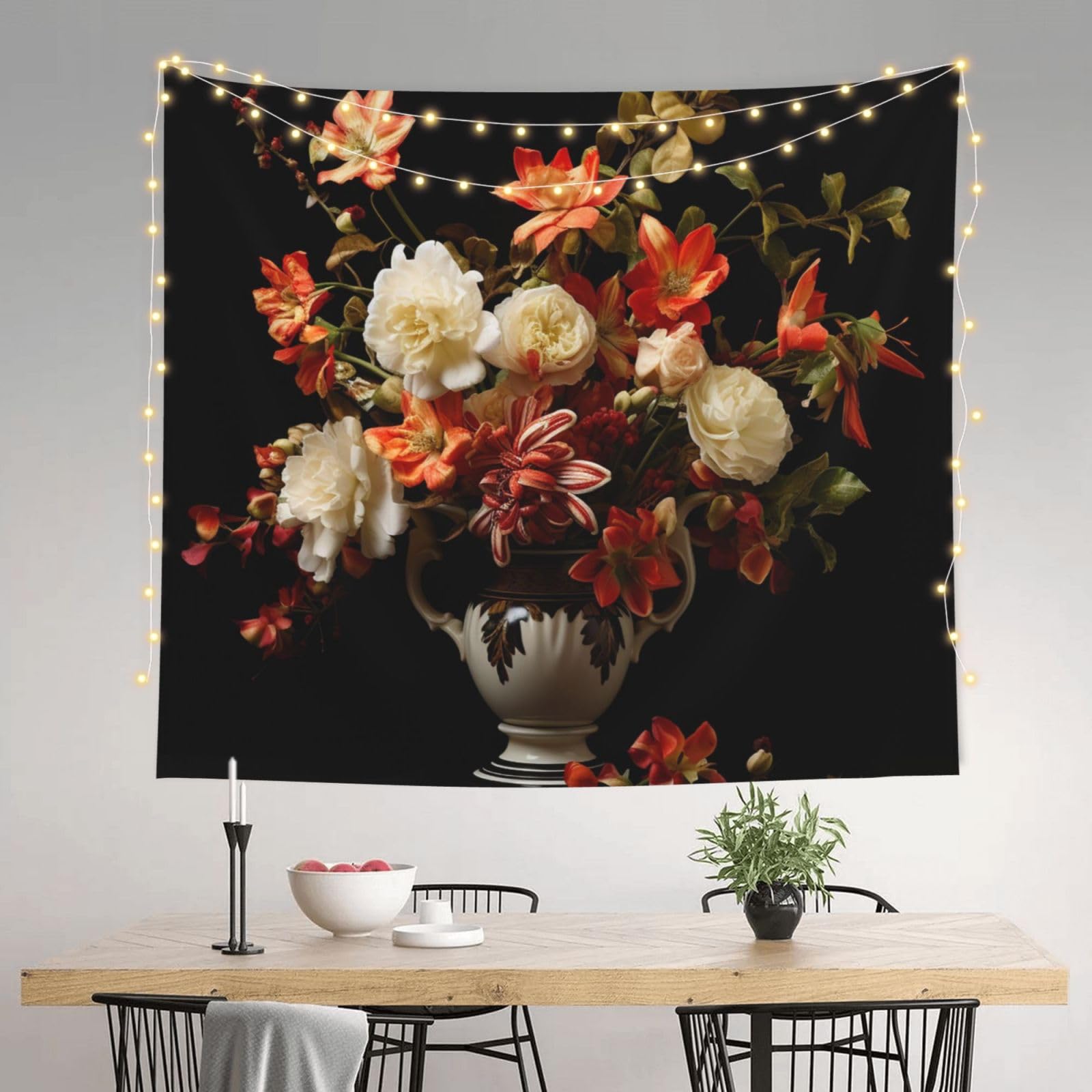 LXCNQFN Tapestry 130 W X 152 L CM Wall Hanging for Living Room Vase Tapestry Modern Wall Art Wall Blanket Aesthetic Tapestrys Indoor Outdoor Tapestries for Bedroom Dorm