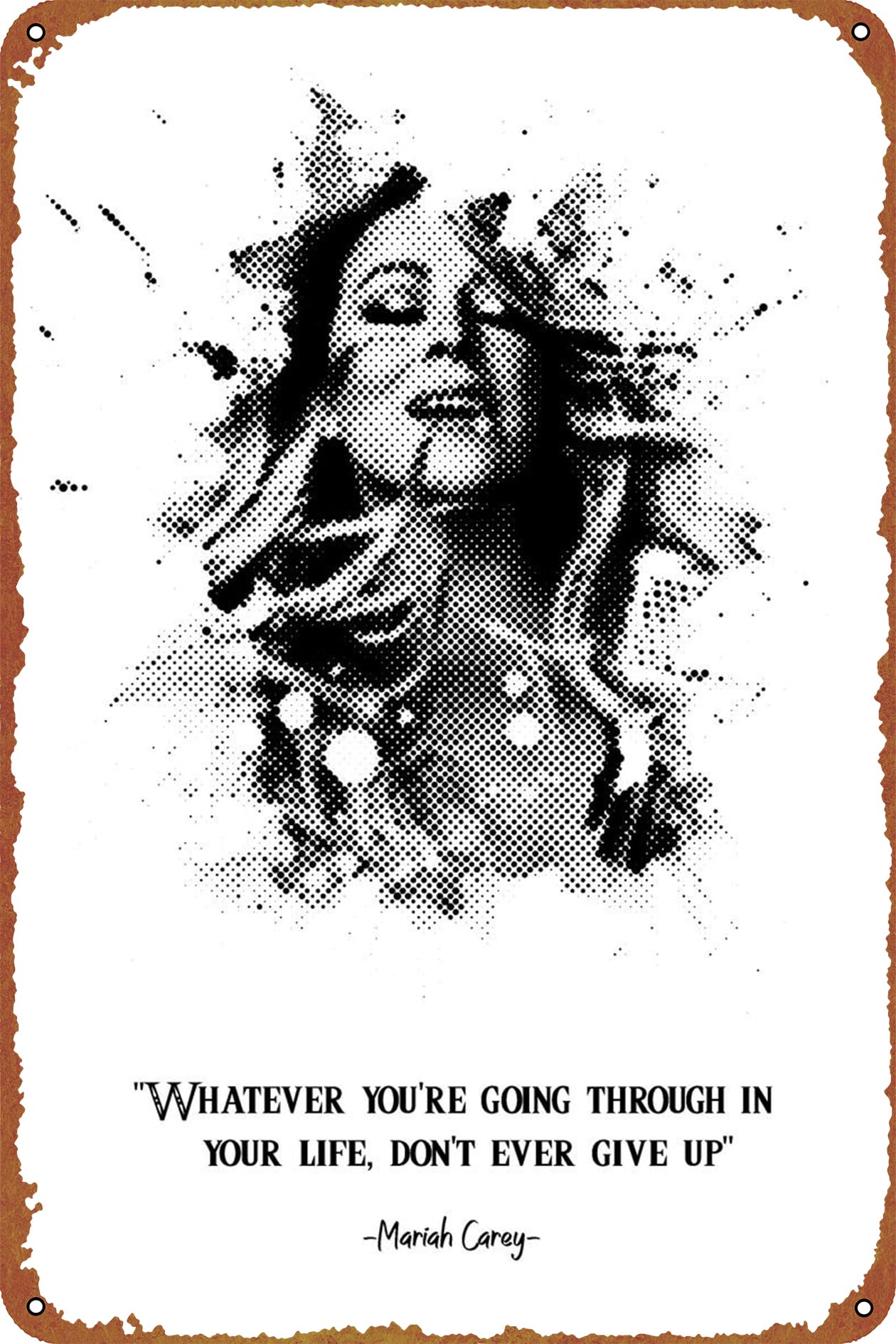 Mariah Carey Poster Metal Sign Tin Metal Retro Wall Decor for Home,Street,Gate,Bars,Club