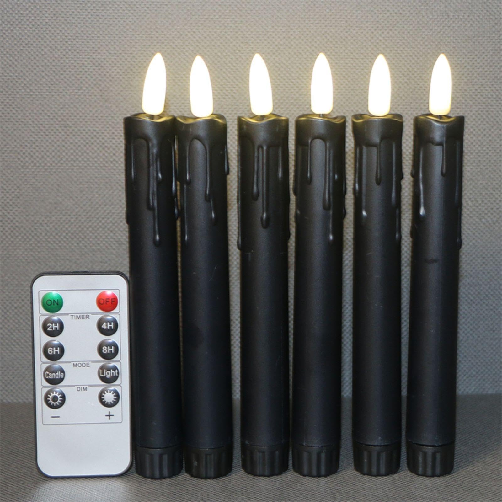 Enakshi® Light-Emitting diode flameless Taper Candle, Long Stick, Battery Operated, Party Decor Black Teardrop Bullet 6pcs|Home & Garden | Furniture | Sofas Loveseats & Chaises-image-7