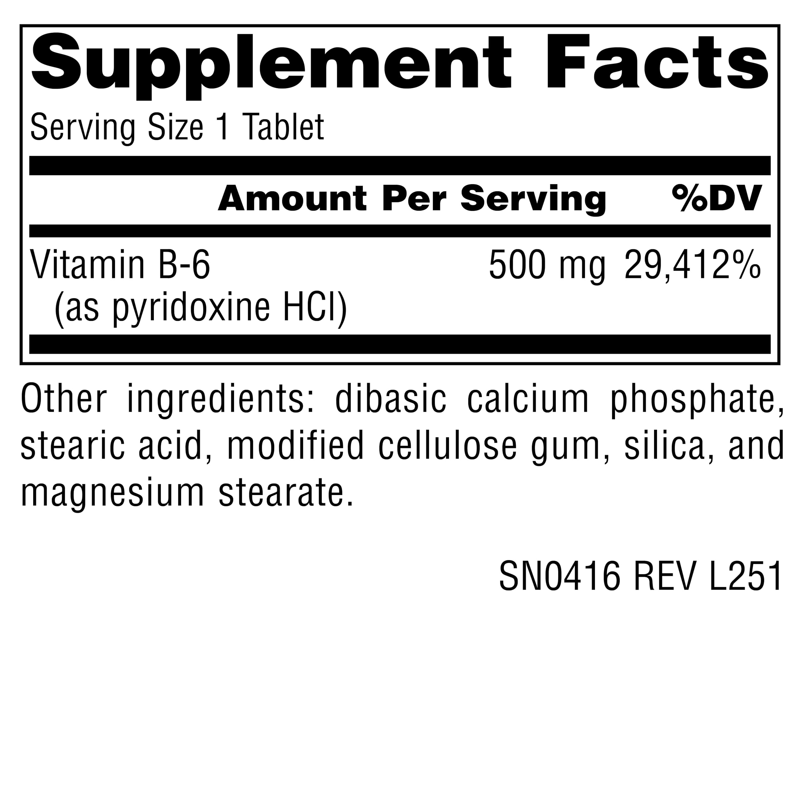 Source Naturals Vitamin B-6-500 mg, 100 Tablets — Amazon image 2