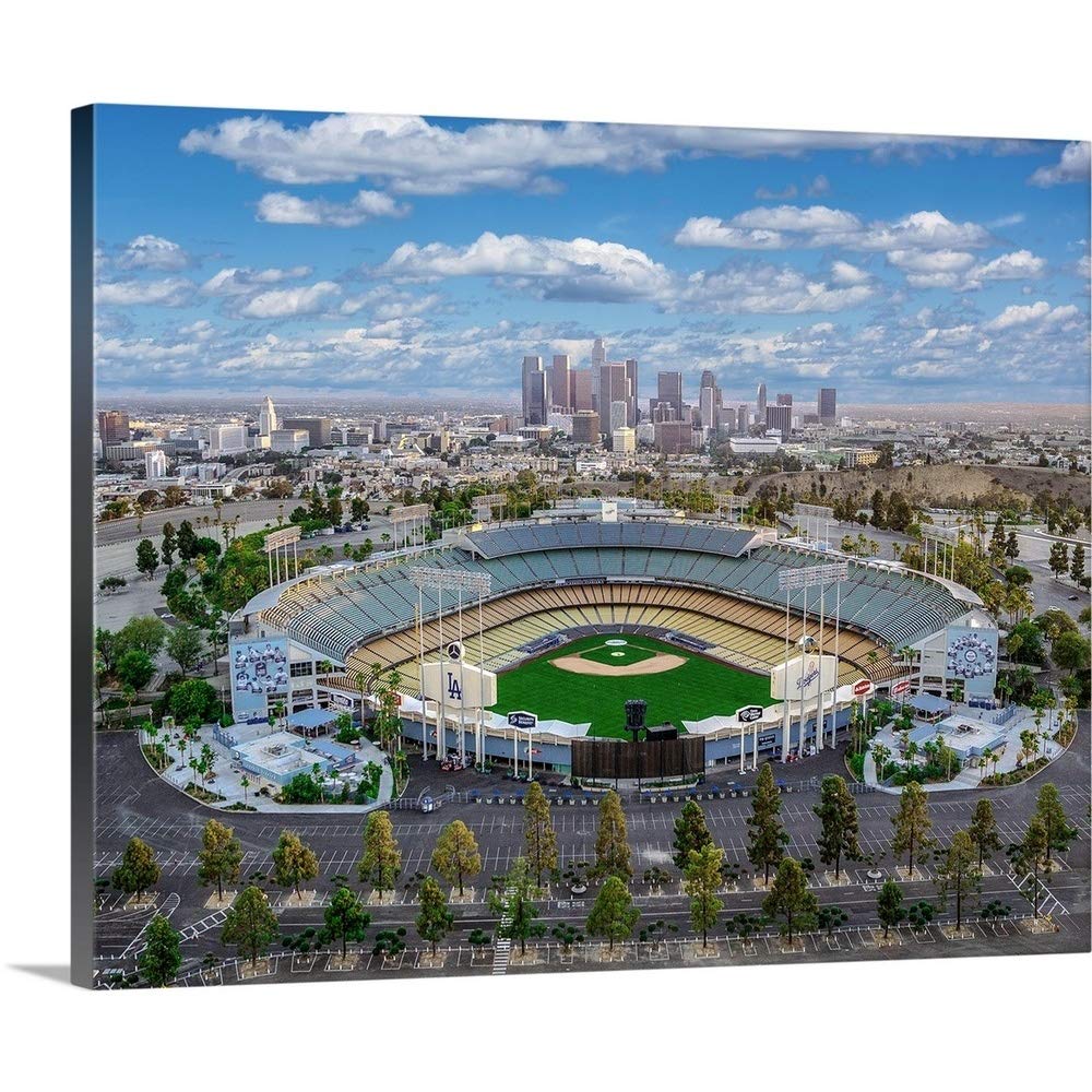 CANVAS ON DEMAND Los Angeles Dodger Stadium Canvas Wall Art Print by Copterpilot Photography Fine Art Photography Home