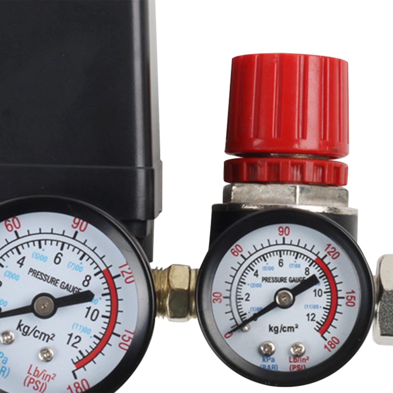 Interruptor de Presión para Compresor de Aire, 90–120 PSI, Regulación de Voltaje, 4 Orificios