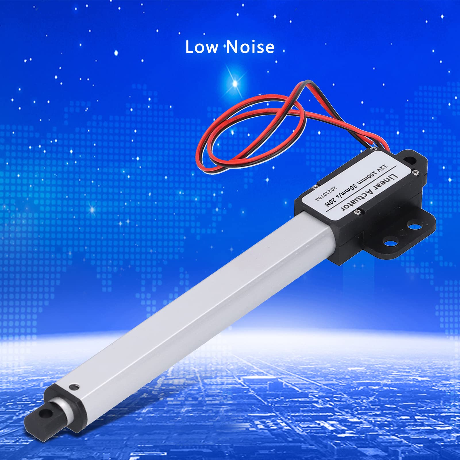 Actionneur linéaire, micromoteur électrique multifonction, course de 4 pouces, 20 N/4,5 lb, 12 V CC, 1,2 s, pour appareils électroménagers et automobiles, avec interrupteur de fin de course (course
