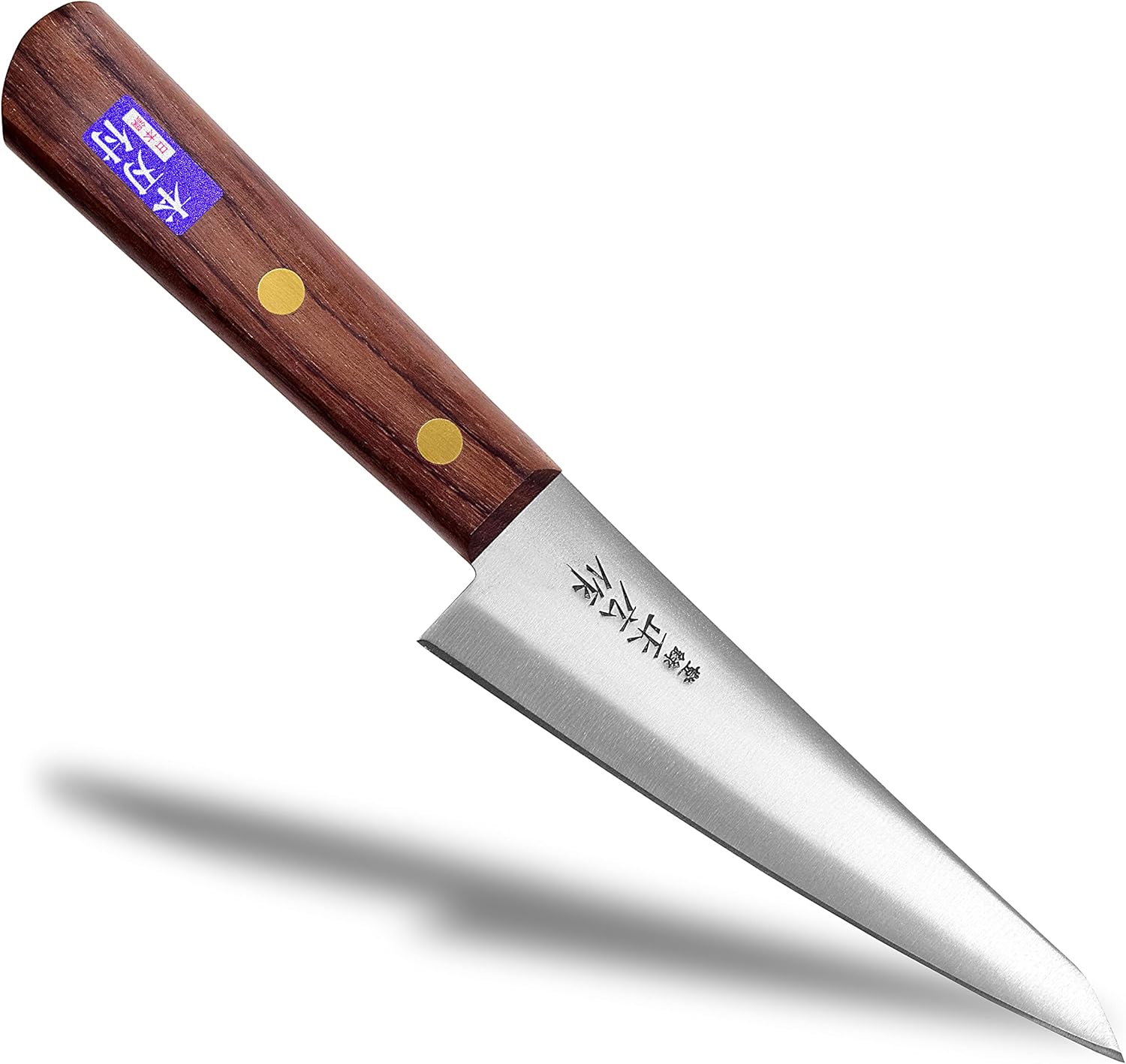 Seki Japan Masahiro Japanese Professional Boning Knife Honesuki KnifeTraiangle Type, 150 mm (5.9 inch), Japanese Carbon Steel Kitchen Cutlery, Chef Knives with Rose Wood Handle