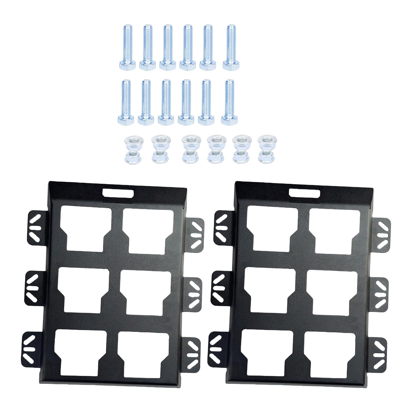 Hsioluted Black Upgrade Integral Mounting Plate For Packouts, High-Strength Half Width Plate Power Tool Storage Mounting Packouts Single