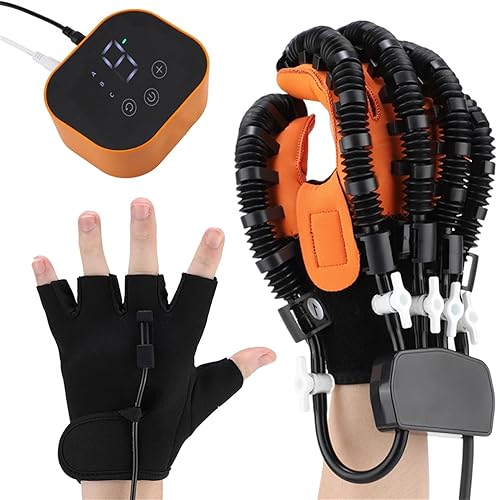 Miniatura 9 de GOURIXIN Rehabilitation Robotic Gloves for Stroke Hand, 9 Levels Adjustable Strength Finger Training Device with 3 Mode, for Hemiplegia Recovery