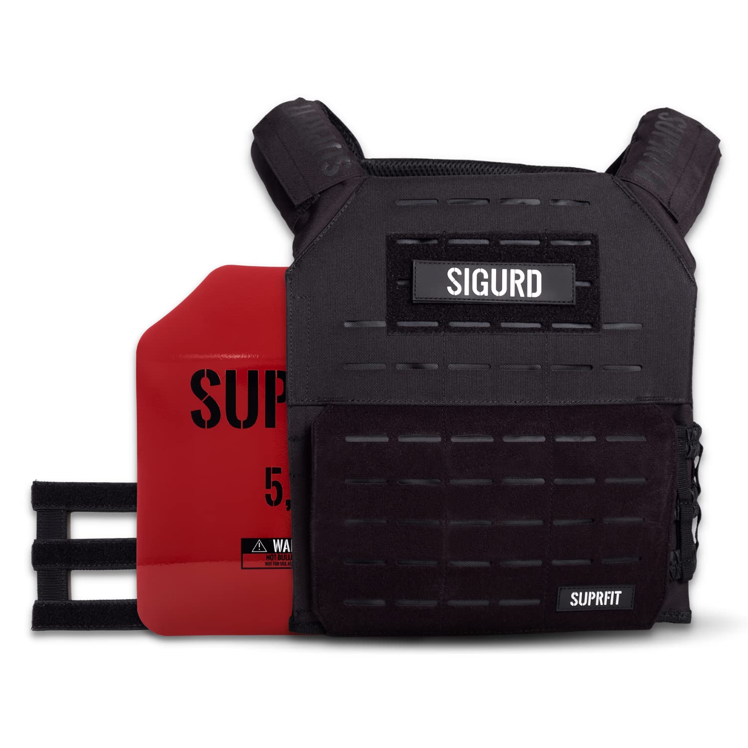 Suprfit Sigurd 3D - Gilet ponderato per Cross Training, fino a 17 kg, con piastre di peso: 2 x 2,6 o 2 x 4 kg, regolabile, unisex