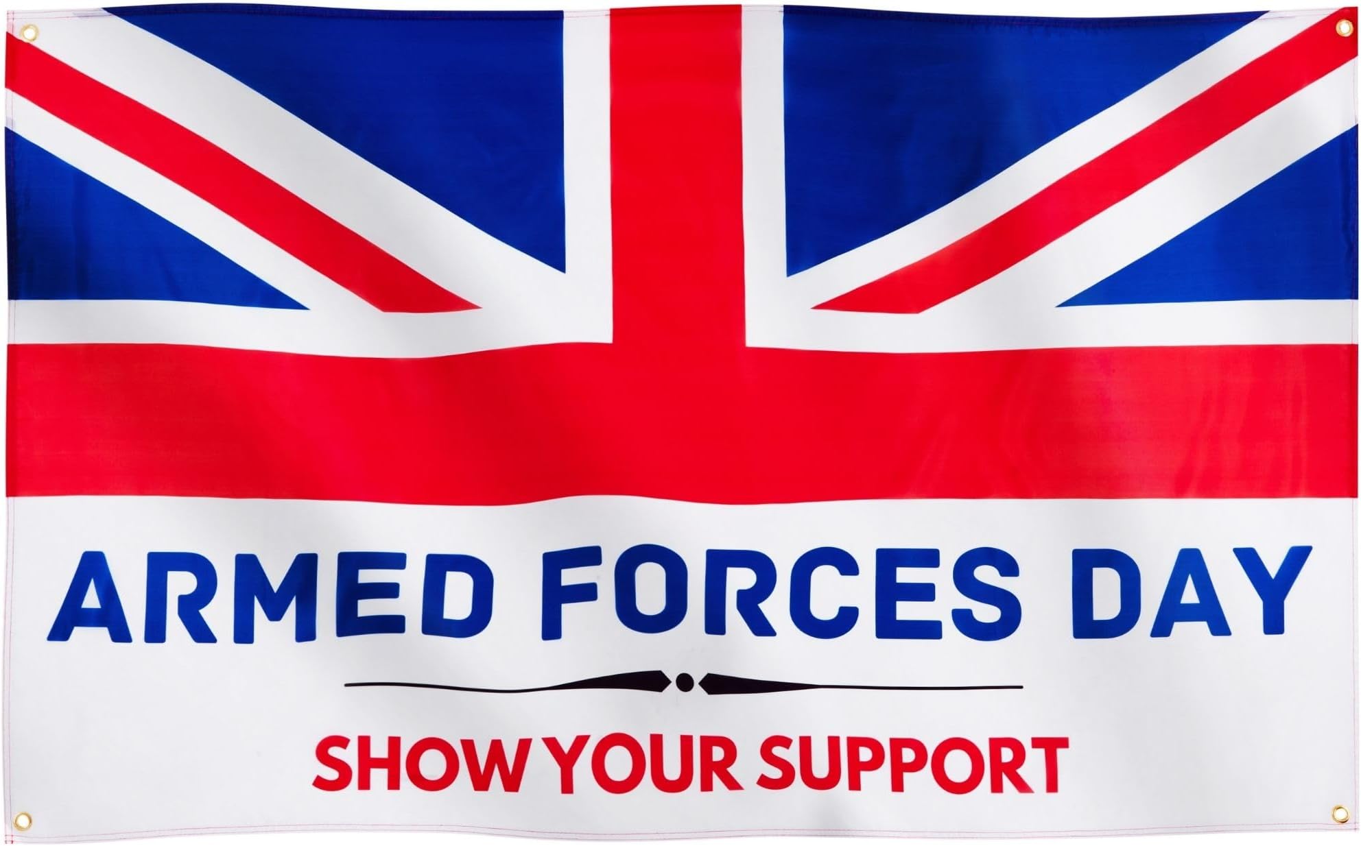 Runesol Armed Forces Day Flag, 91x152cm, 3ft x 5ft, 4 Grommets, Eyelet In Every Corner, Army, Navy, RAF, Premium Flags, Inside, Outside, Vivid Colours