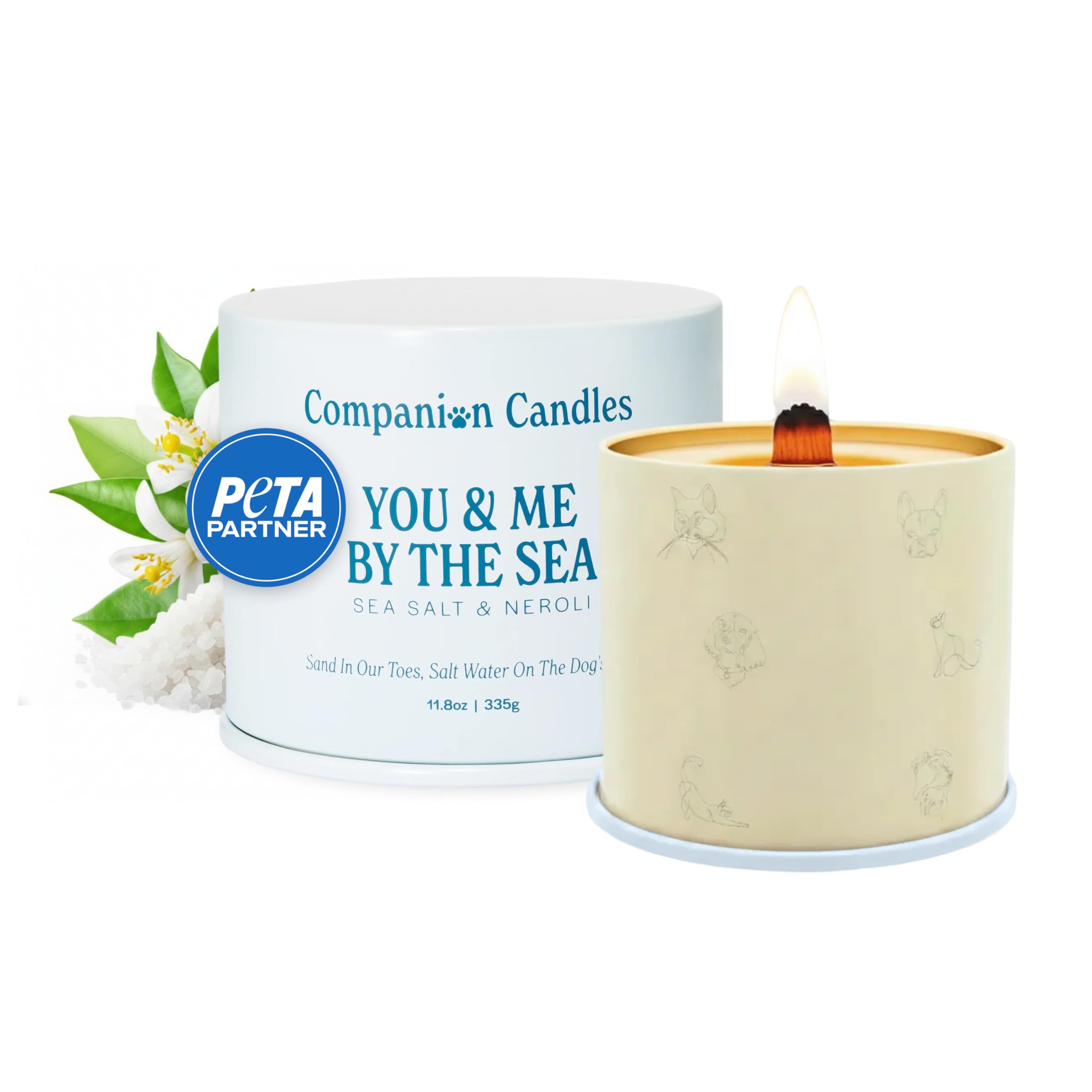 Companion Candles You & Me by the Sea Pet-Friendly Scented Candle, 11.8 oz