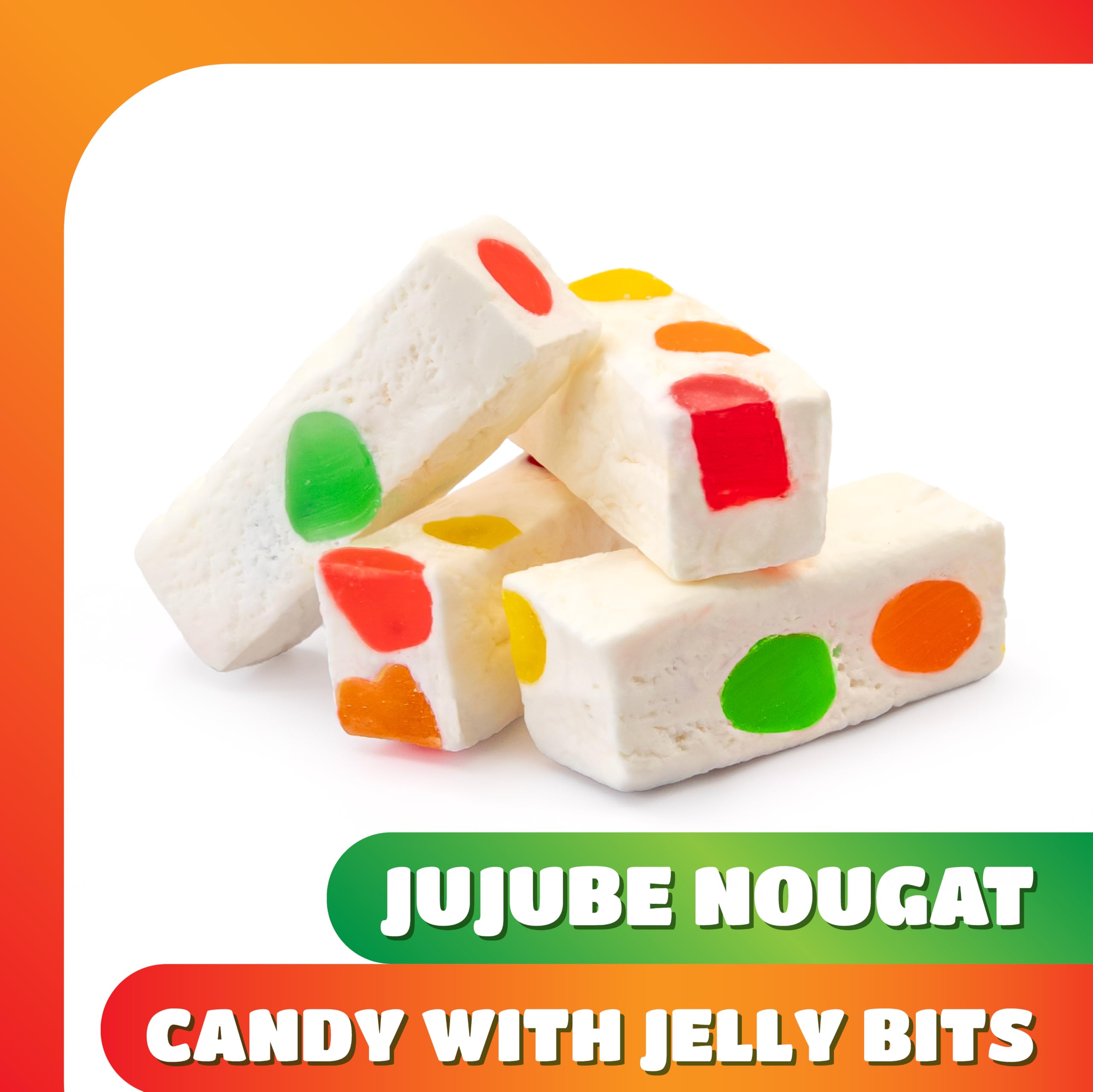 Amazon.com : Jujube Nougat, Nougat Candy with Fruit Jelly Pieces