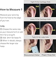 Vista 8 de Small Thin Hoop Earrings for Women,Tiny Huggie Hoop Rings for Cartilage,Helix,Targus,Conch,Nose,22g/24g/20g,14K Gold Filled/Sterling Silver/Rose