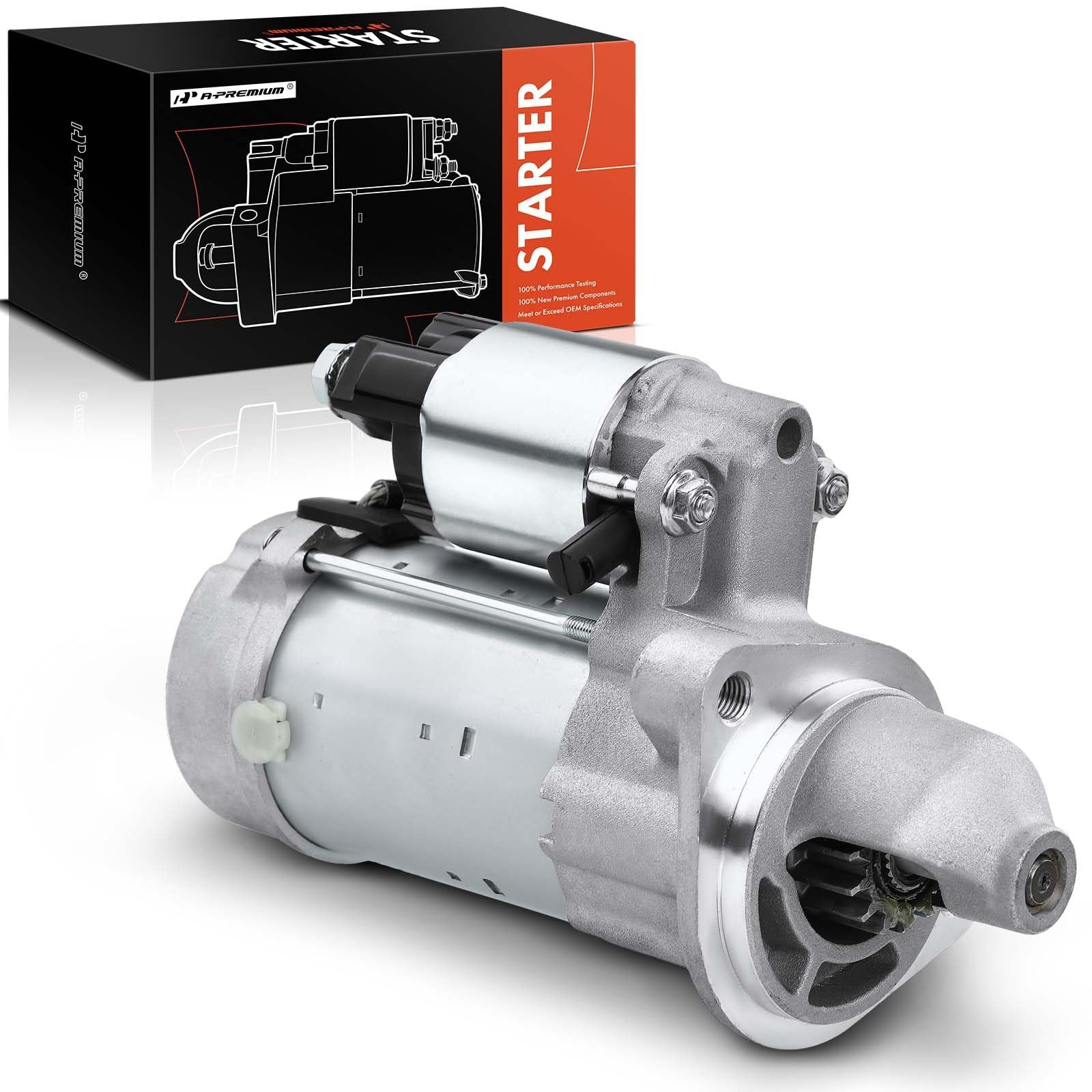 A-Premium Starter Motor Compatible with Kia Models - Soul 2014 2015 2016 2.0L, with Start/Stop Feature, 12V 1.5KW 15 Th Clockwise, Replace# 410-52597,