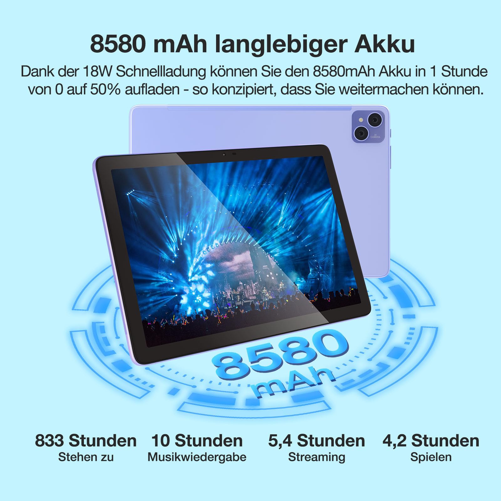 DOOGEE T10 PRO Tablet Android 14, 10 Inch Tablet, 15GB RAM + 256GB