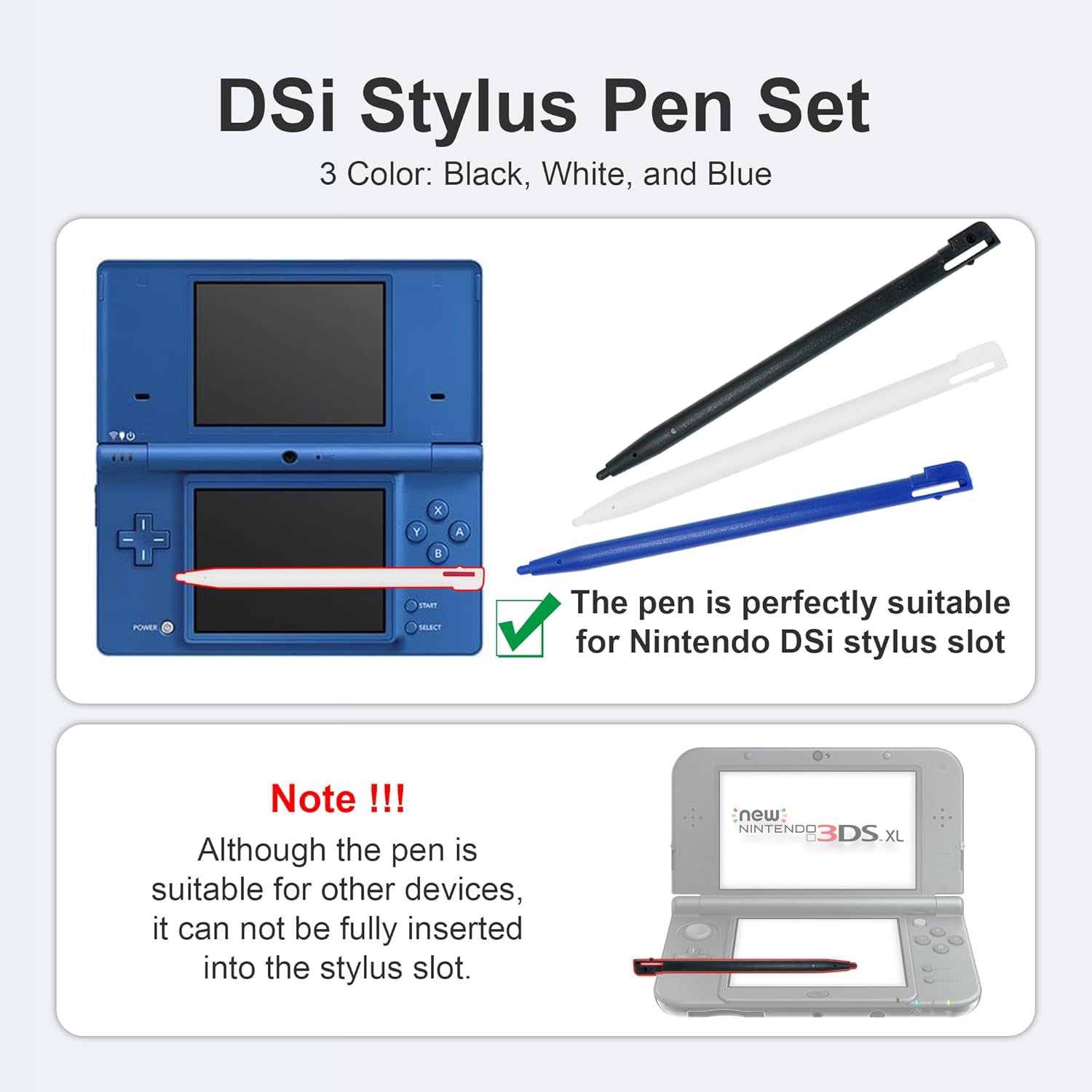 DSi Charger Kit, DSi Stylus Pen and Power Adapter Compatible with Nintendo DSi XL 100-240V Wall Plug Adapter, with 3 Stylus 4 71AhgNBP2VL. AC SL1500