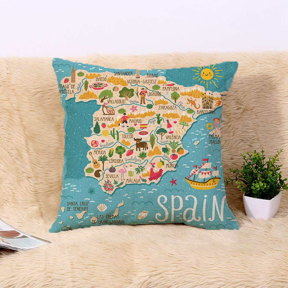 Florence Tuscany Lily Floral Throw Pillow Cover - 16x16 Inch French Pattern Cotton Linen