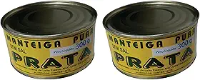 Manteiga sem Sal 2 Latas com 300g - Laticinios Prata