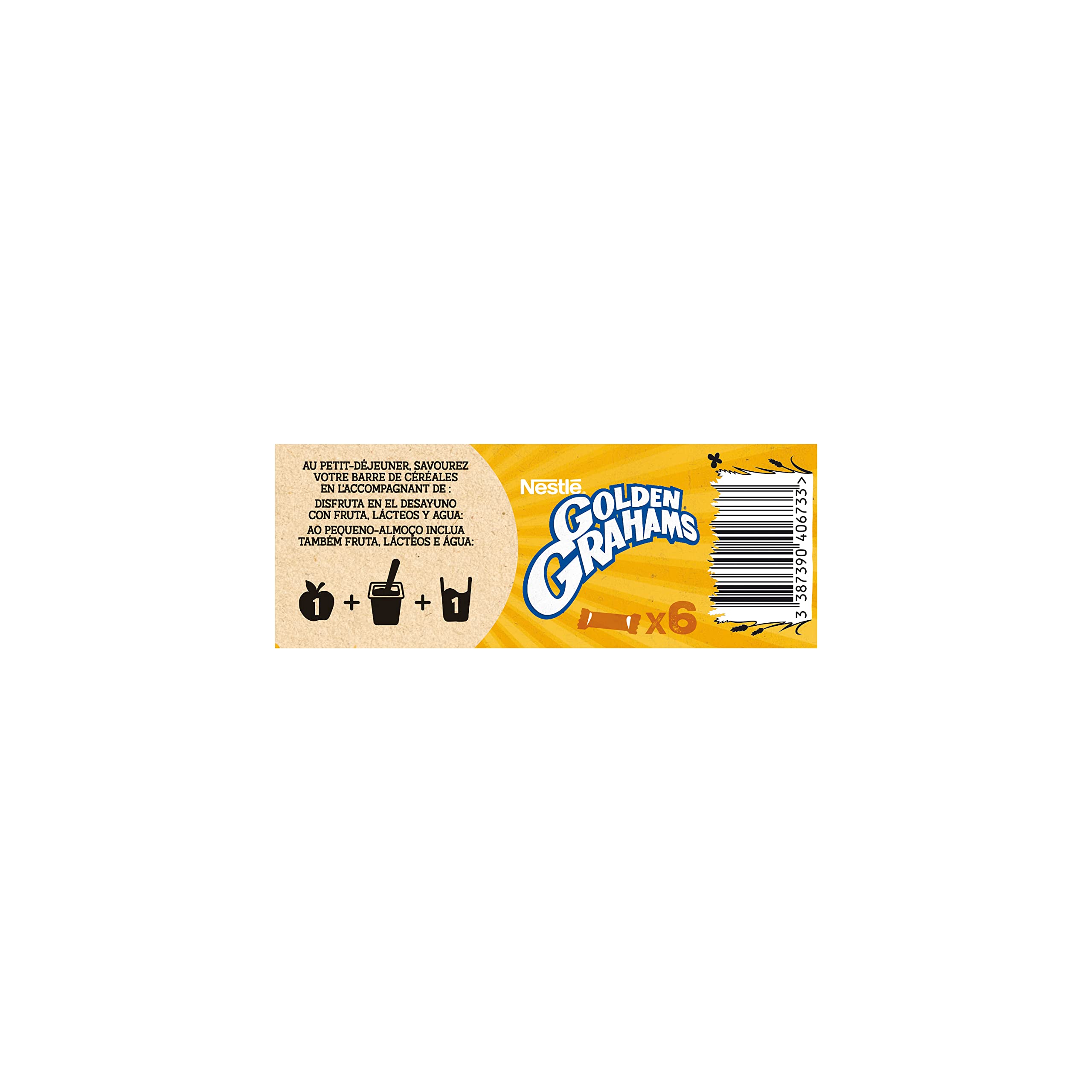 Cereales Nestlé Barritas Nestlé Golden Grahams - 8 paquetes de 6 barritas, Total: 48 barritas