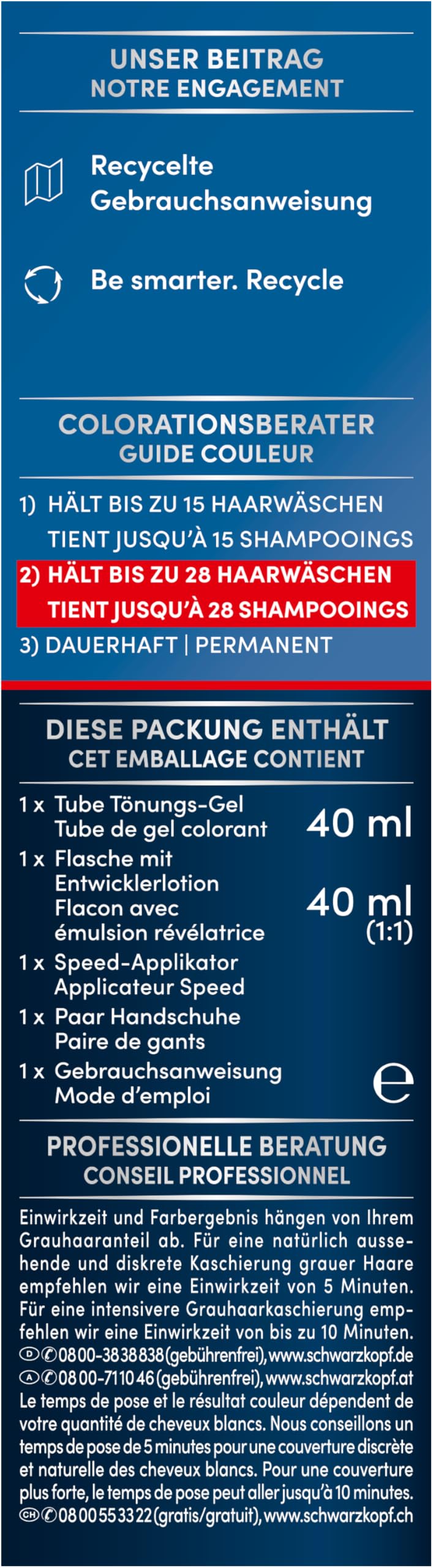 Schwarzkopf Men Perfect Anti-Grau Tönungs-Gel 70 Dunkelbraun (3 x 80 ml), Haarfarbe für Männer blendet graue Haare aus, Anti-Grau Tönung für ein natürlich aussehendes Ergebnis