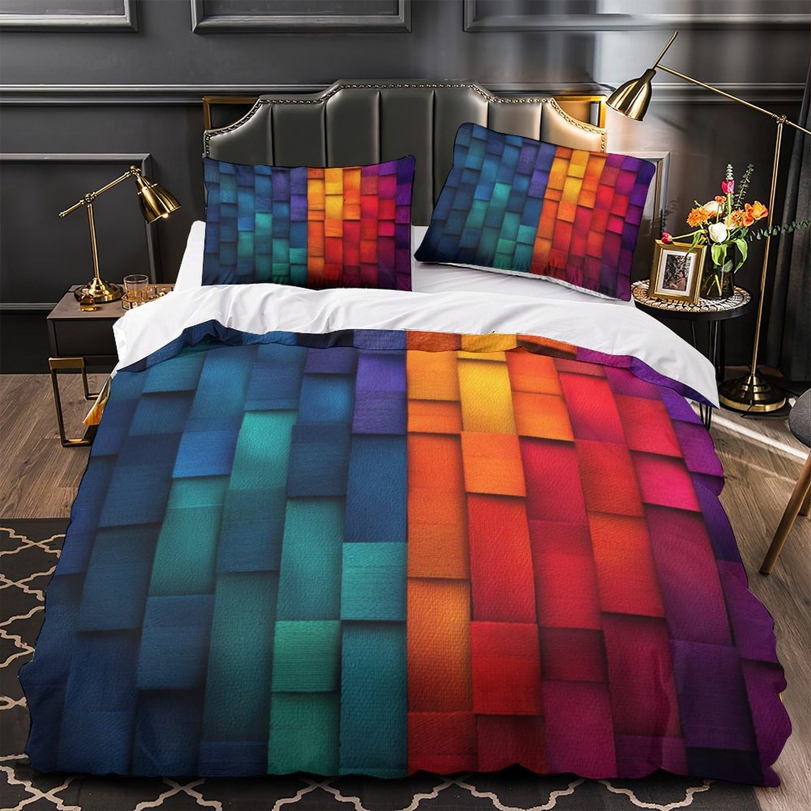Housse de couette design abstrait 3D pour transformer une chambre d'ado moderne