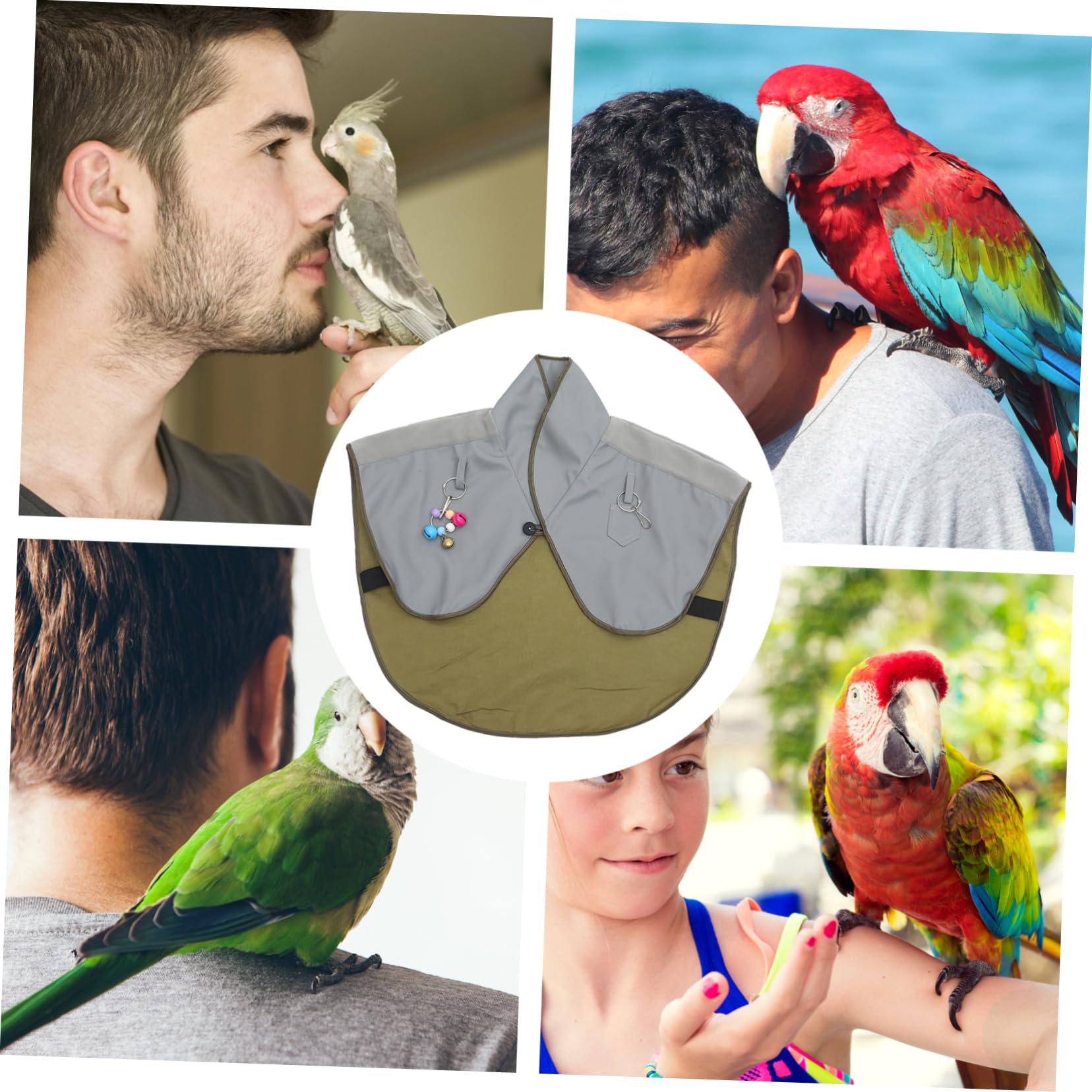 Protection Épaule pour L'entraînement des Oiseaux en Coton Lin Imperméable, Réutilisable et Facile à Mettre pour Perroquet