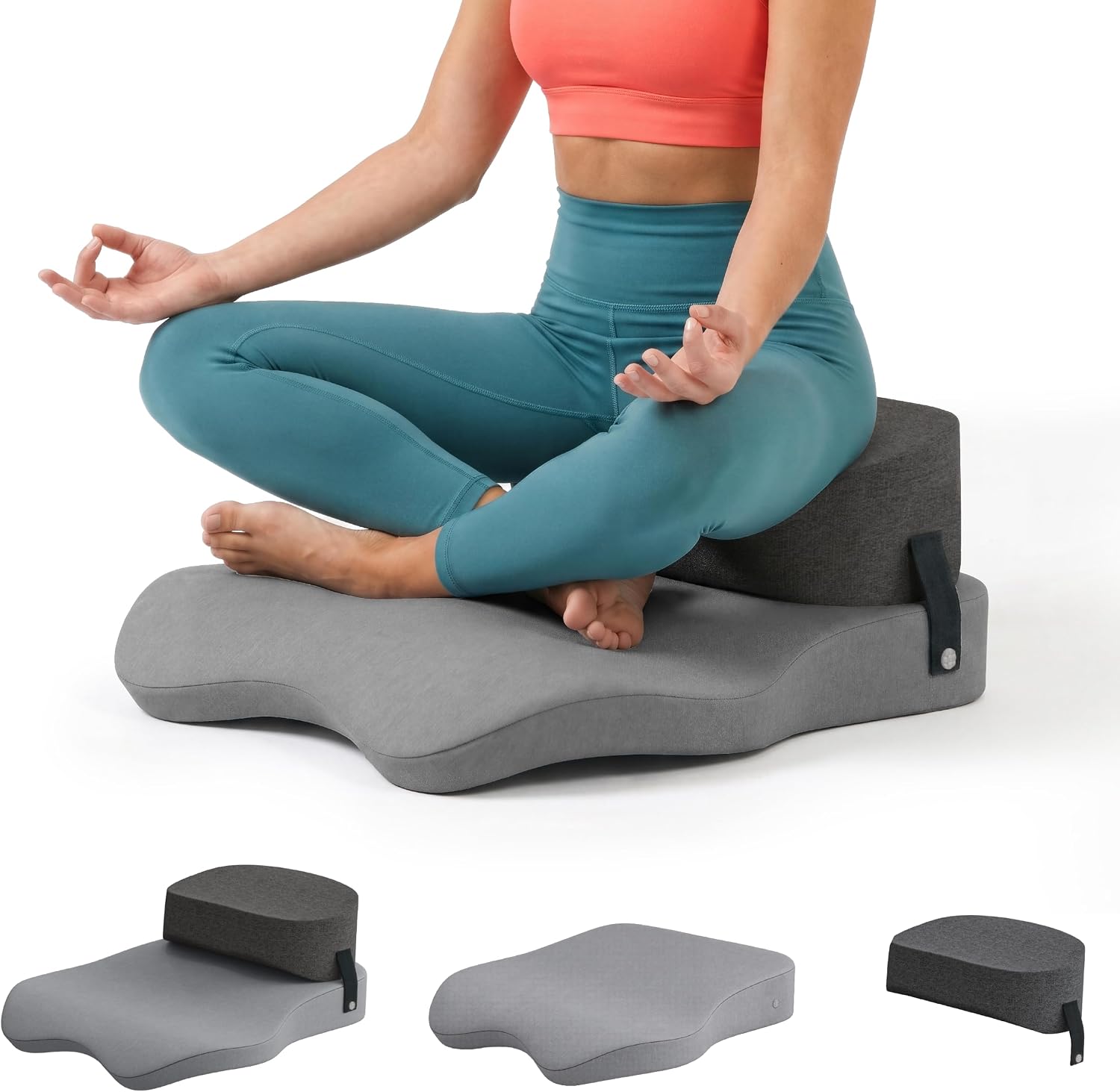 Meditation Cushion Set for Adults | Yoga Meditation Pillows, Sitting on Floor, Meditation Mat, High Resilience, Ergonomic Design
