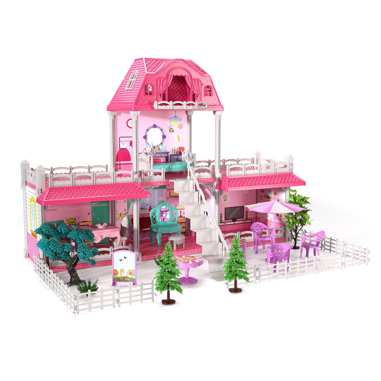 Lucky Doug Building Toys for 3 4 5 6 7 Years Old Girls Toddlers Kids, DIY STEM Building Toys for Girls Kids, Pretend Play Toys