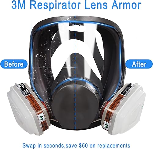 Miniatura 6 de Paquete de 30 cubiertas de lente despegables para 3M 6885, 6000, 6700, 6800, 6900
