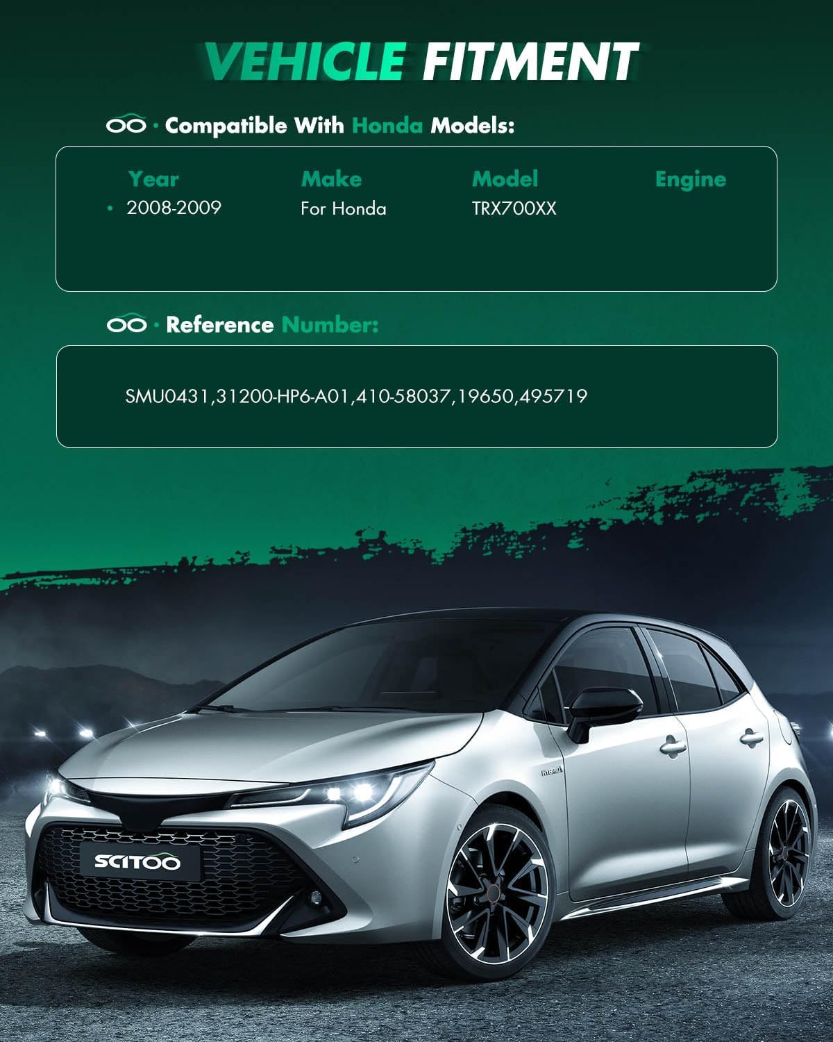 SCITOO Starter for 19650 Starter Motor Fits for Honda TRX700XX Starter 2008, for Honda TRX700XX Starter 2009