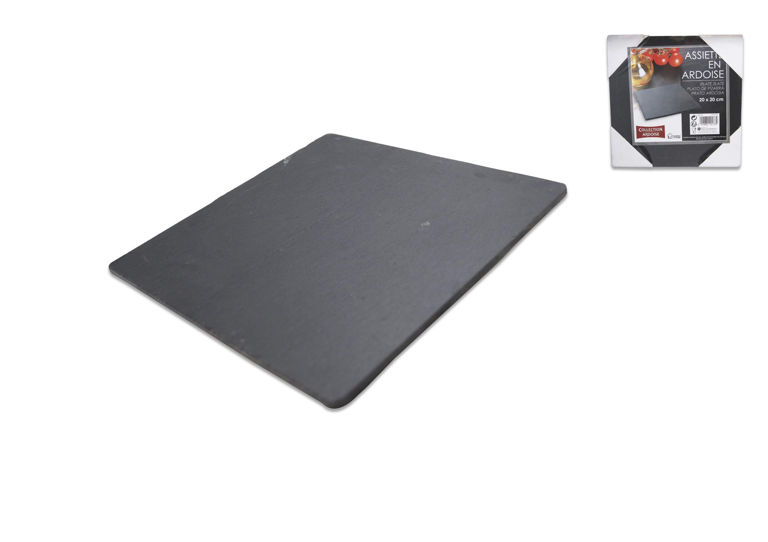 Ardoise Tableware Square Serving Platter 20x20cm Starter Slate Slate