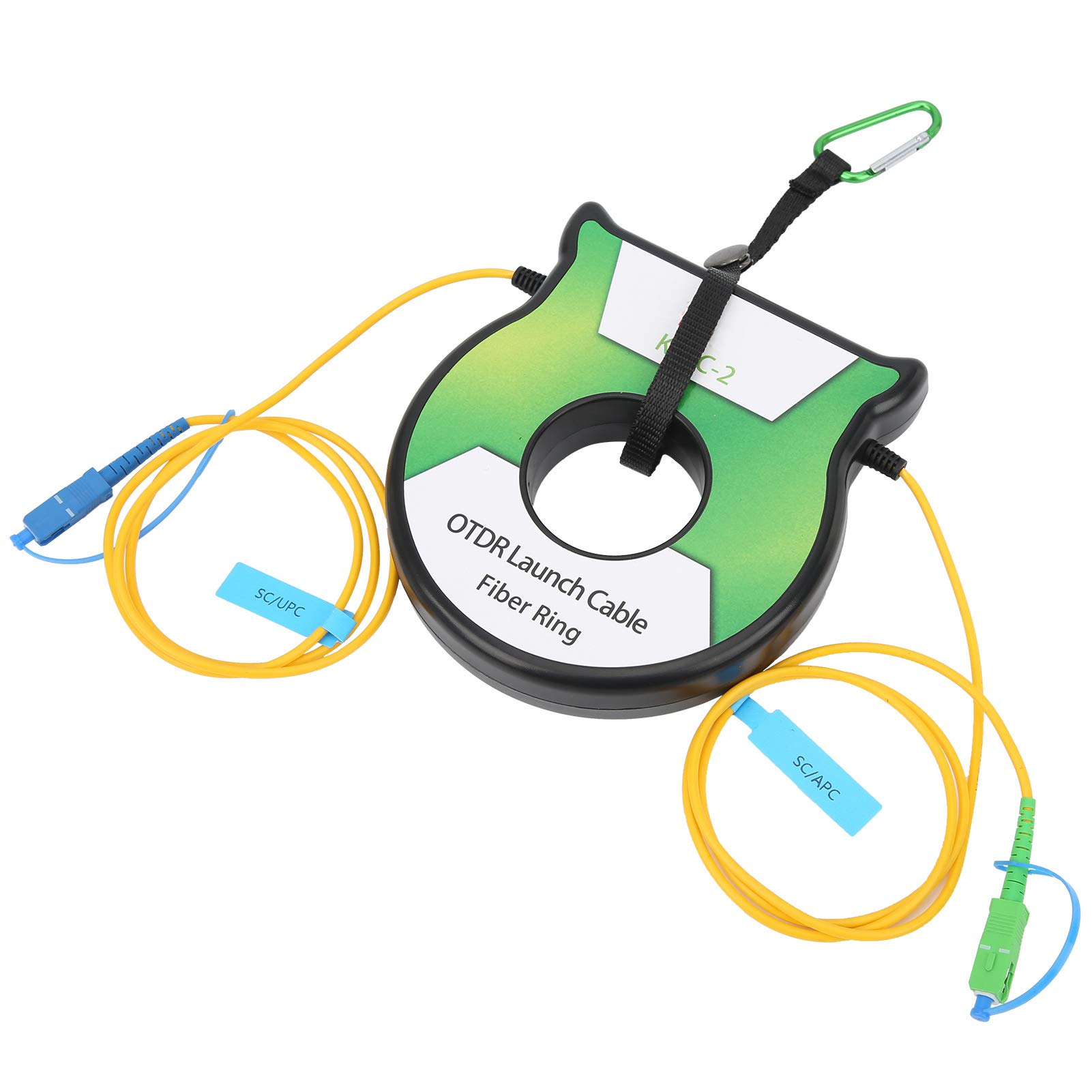 Cable de Lanzamiento de Fibra óptica OTDR, Conector de Prueba OTDR Monomodo 9 125um 1 Km OS2 SC, Diseño de Bobina, sin Empalme de Midspan, Pruebas Precisas de Línea de Fibra para Técnicos
