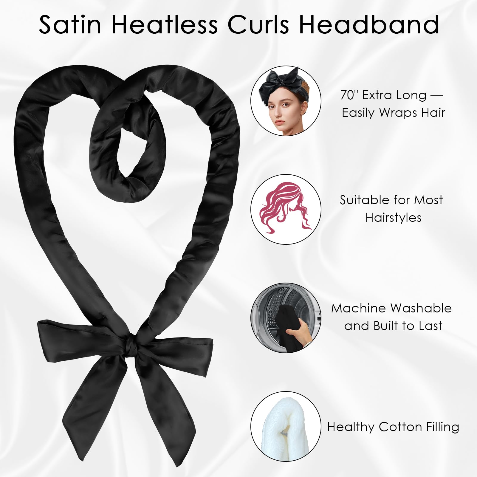 Baolivi Satin Heatless Hair Curlers No Heat - Image 4