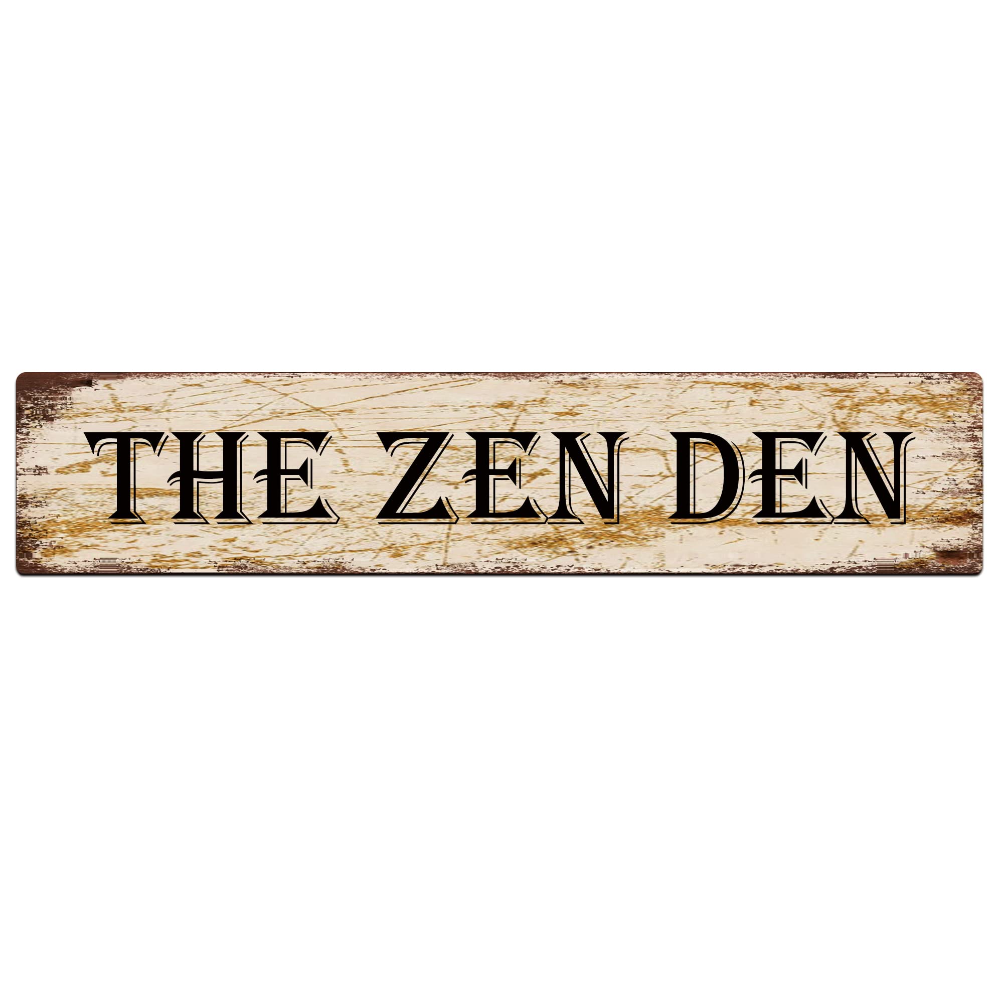 Jkfcbftp A1045 The Zen Den Sign Vintage Metal Sign Retro Metal Plaque Bar Pub Poster Wall Art Decor Tin Sign 4X16 Inch