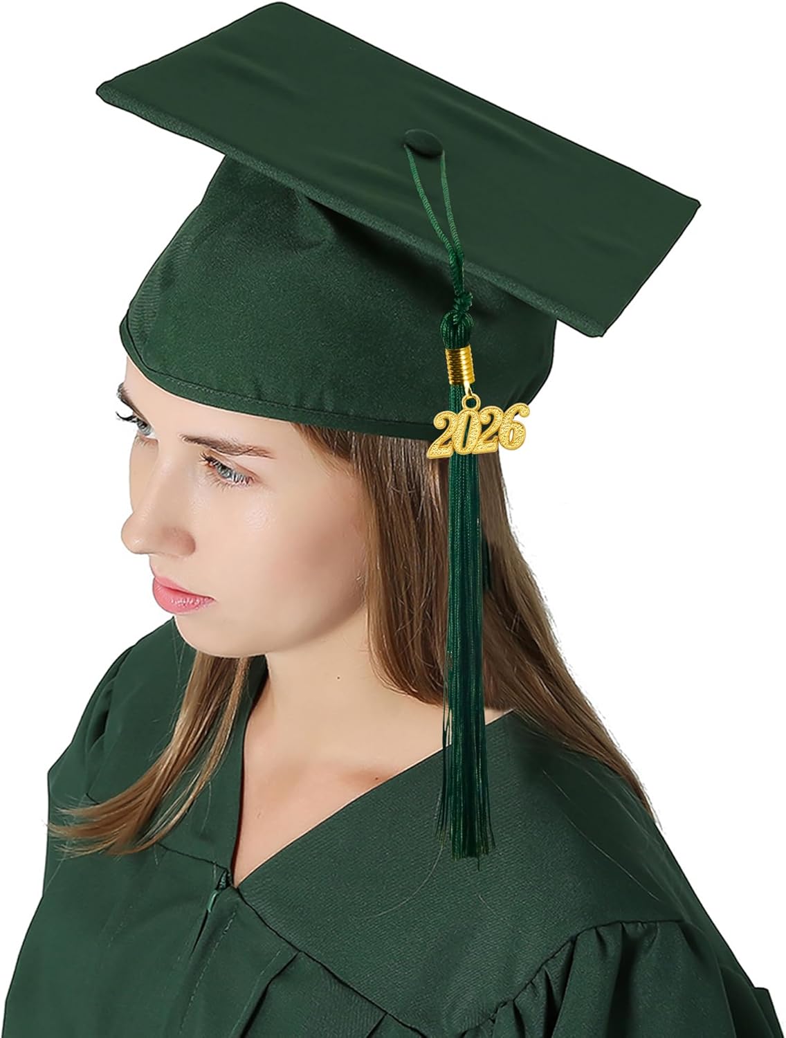 GraduationMall Unisex Adult Matte Graduation Cap with 2025 Tassel One Size - Image 2