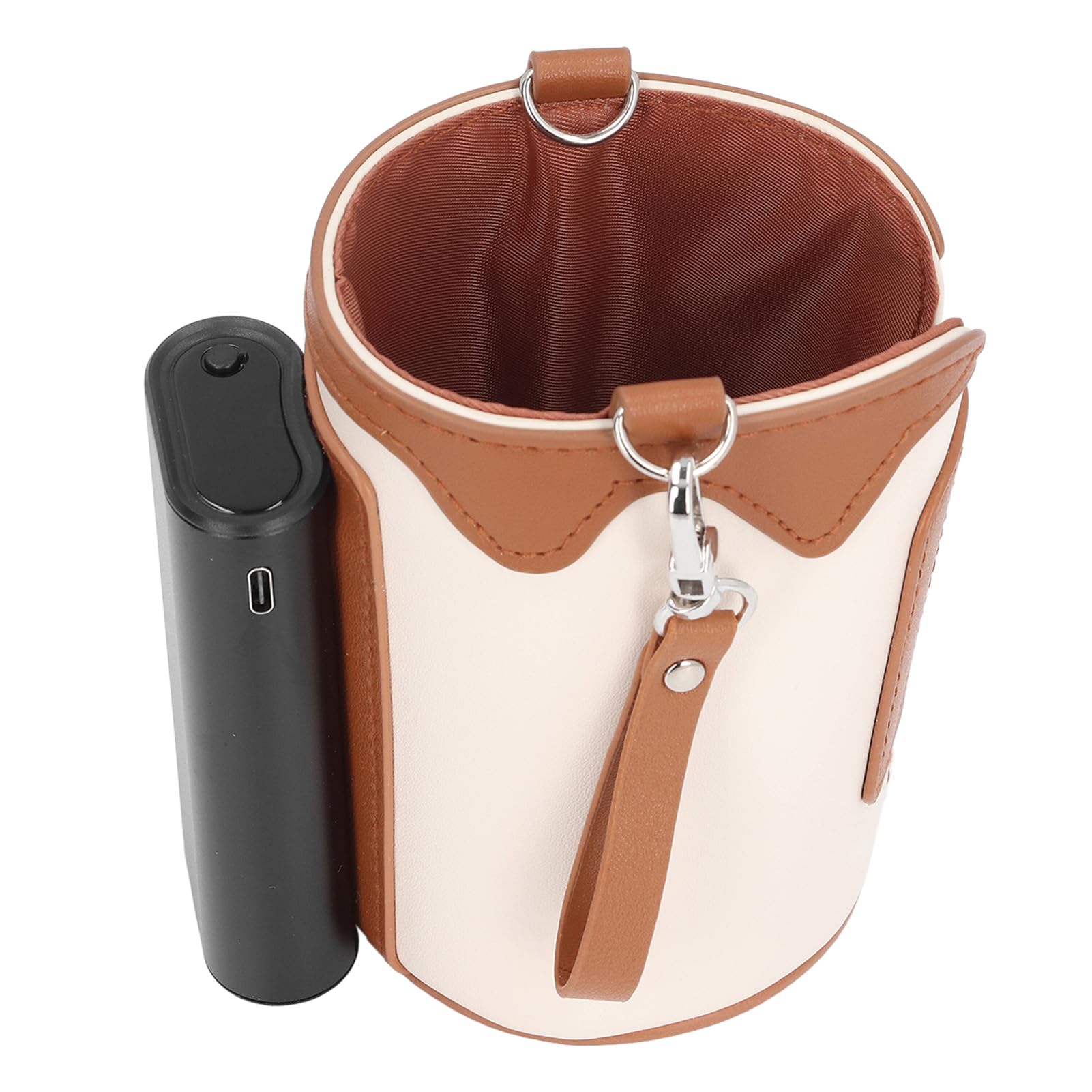 Scaldabiberon portatile 21 marce Scaldabiberon con temperatura regolabile Scaldabiberon universale ricaricabile con display digitale Borsa riscaldante for latte for bambini for viaggi e casa (marrone)