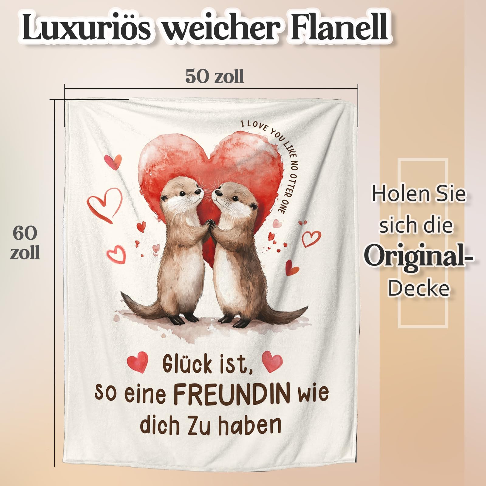 Einanmut Geschenk Freundin Geburtstag, Jahrestag Geschenke für Sie - Ultra-weiche Decke, Beste Freundinnen Geschenk, Geburtstag Geschenke für Freundin