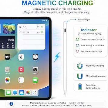HATOKU Magnetic Wireless Charging Pencil 2nd Generation for Apple iPad