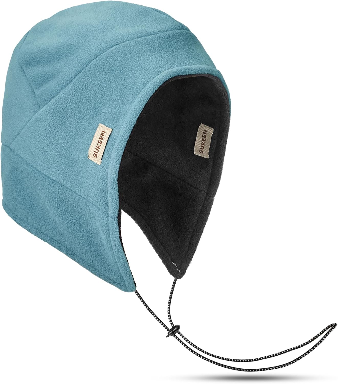 Sukeen Kids Winter Beanie Hat Girls Boys Double Side Wear Warm Hat Antistatic Cold Weather Hat Fleece Skull Cap for Outdoor Light Blue