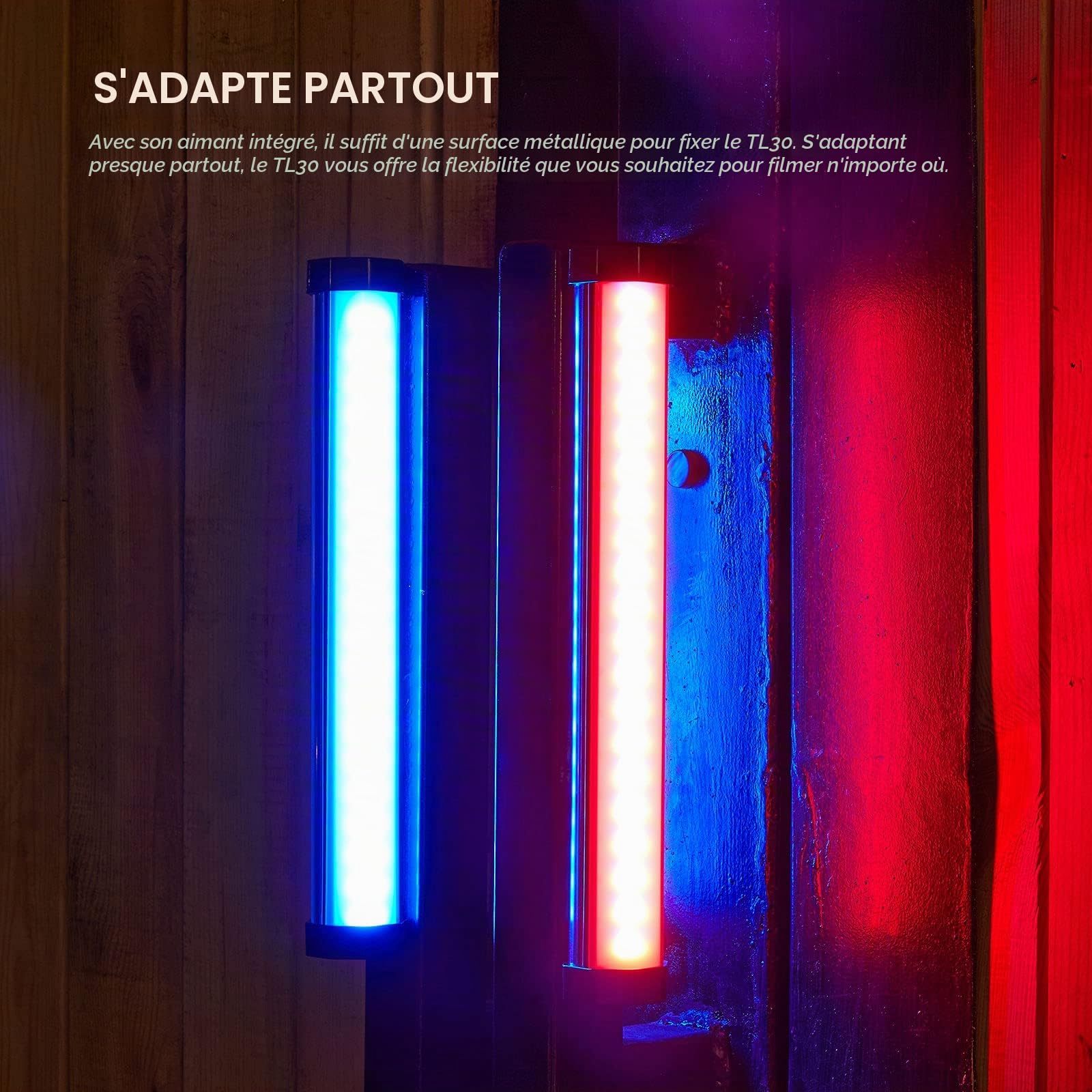 Godox TL30 Tube Lumineux RGB, CRI 97+ TLCI 99+ Photographie Lumière LED | 2700-6500K, Trois Modes RVB, CCT, HSI Permettent D'obtenir Jusqu'à 36000+ Couleurs pour Tournage, Réalisation de Films, Vidéo