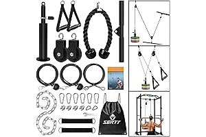 Upgraded Cable Pulley Attachments - Weight Pulley System For Enhanced Home Gym Workouts